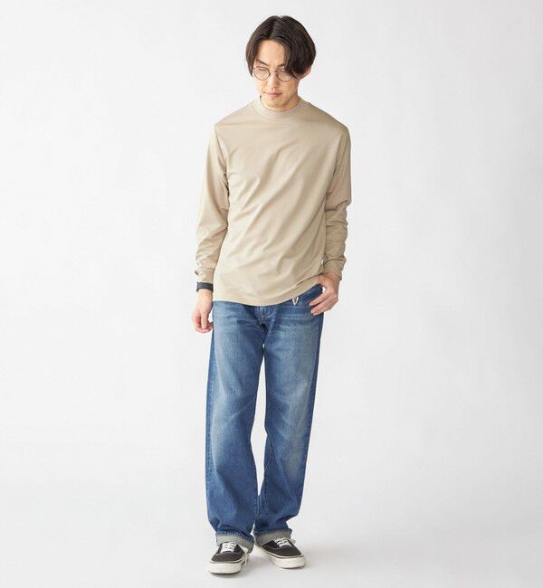 SHIPS「【WEB限定】SHIPS: ポンチ モックネック ロングスリーブ Tシャツ」|Tシャツ・カットソー|