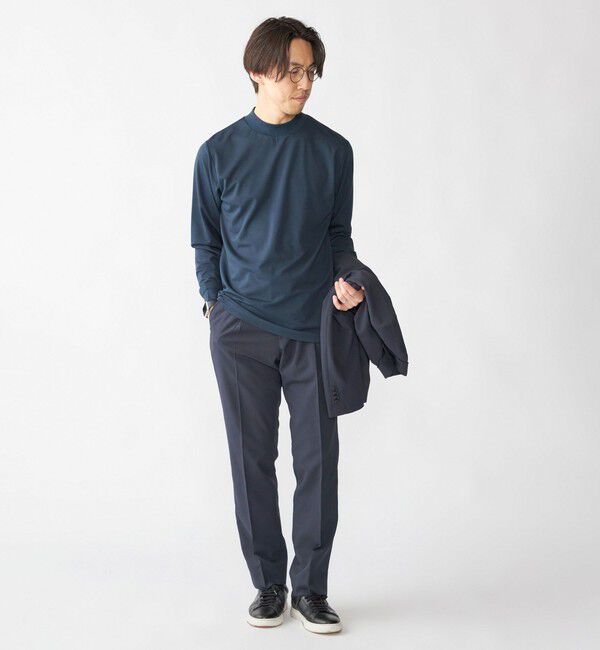 SHIPS「【WEB限定】SHIPS: ポンチ モックネック ロングスリーブ Tシャツ」|Tシャツ・カットソー|