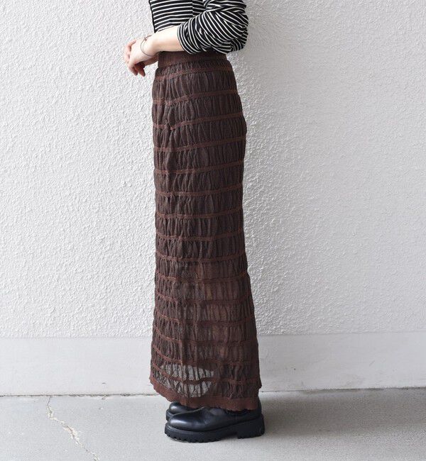 SHIPS Colors 「SHIPS Colors:シャーリング ニット タイト スカート」|タイト|