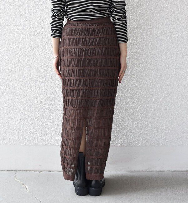 SHIPS Colors 「SHIPS Colors:シャーリング ニット タイト スカート」|タイト|