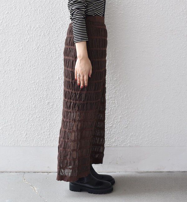 SHIPS Colors 「SHIPS Colors:シャーリング ニット タイト スカート」|タイト|