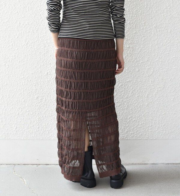 SHIPS Colors 「SHIPS Colors:シャーリング ニット タイト スカート」|タイト|