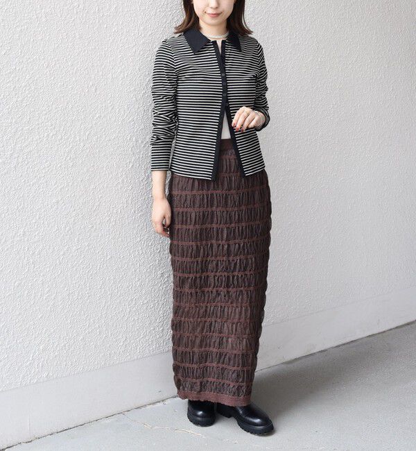 SHIPS Colors 「SHIPS Colors:シャーリング ニット タイト スカート」|タイト|