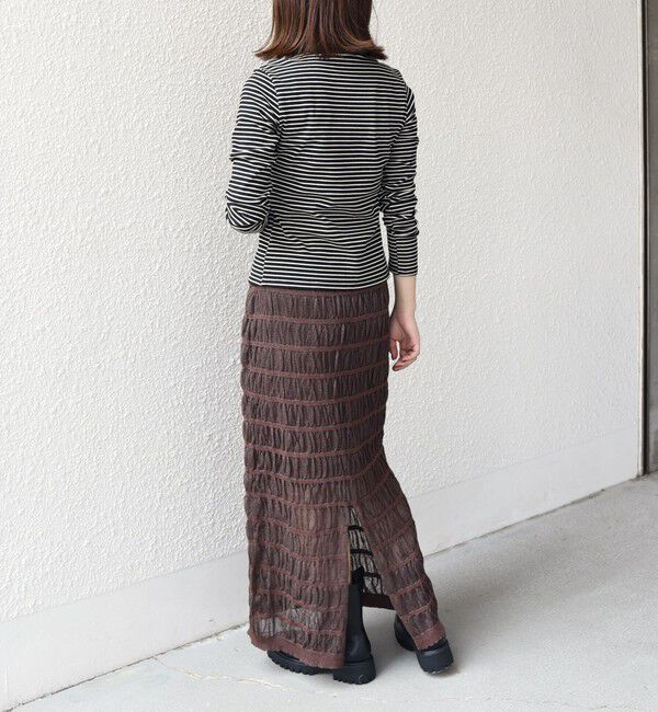 SHIPS Colors 「SHIPS Colors:シャーリング ニット タイト スカート」|タイト|