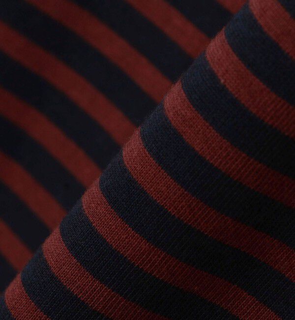 SHIPS「【WEB限定】SHIPS: バスク ボーダー ボートネック ワンポイントワッペン ロングスリーブ Tシャツ」|Tシャツ・カットソー|