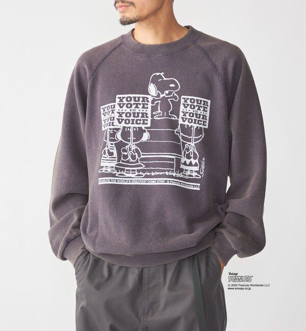 SHIPS「【SHIPS別注】AIRTOWNE: ピーナッツ ヴィンテージ スウェット」|スウェット・ジャージ|コバルトブルー