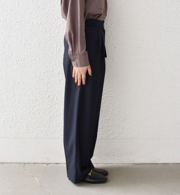 SHIPS Colors 「SHIPS Colors:〈手洗い可能〉TR ベルテッド タック パンツ」|その他|