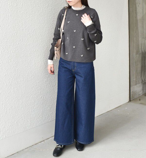 SHIPS Colors 「SHIPS Colors:〈手洗い可能〉ビジュー クルーネック プルオーバー◇」|ニット・セーター|