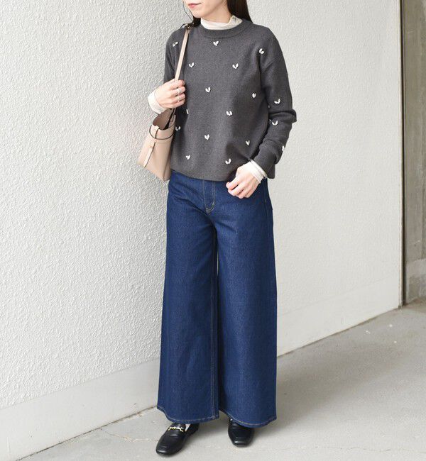 SHIPS Colors 「SHIPS Colors:〈手洗い可能〉ビジュー クルーネック プルオーバー◇」|ニット・セーター|