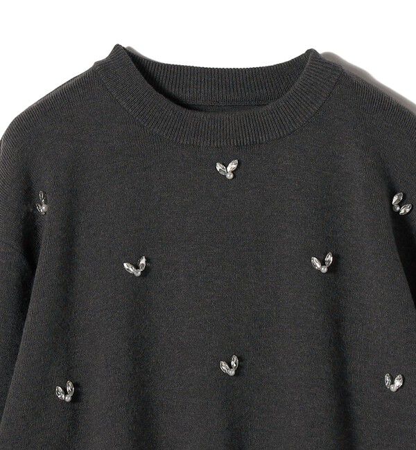 SHIPS Colors 「SHIPS Colors:〈手洗い可能〉ビジュー クルーネック プルオーバー◇」|ニット・セーター|