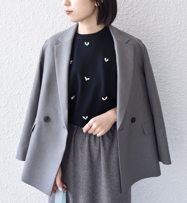 SHIPS Colors 「SHIPS Colors:〈手洗い可能〉ビジュー クルーネック プルオーバー◇」|ニット・セーター|