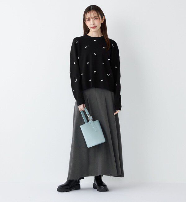 SHIPS Colors 「SHIPS Colors:〈手洗い可能〉ビジュー クルーネック プルオーバー◇」|ニット・セーター|