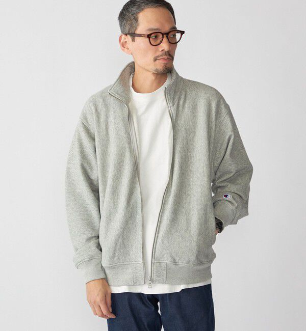 SHIPS「【SHIPS別注】Champion: リバースウィーブ スウェット スタンド ジップ カーディガン」|スウェット・ジャージ|