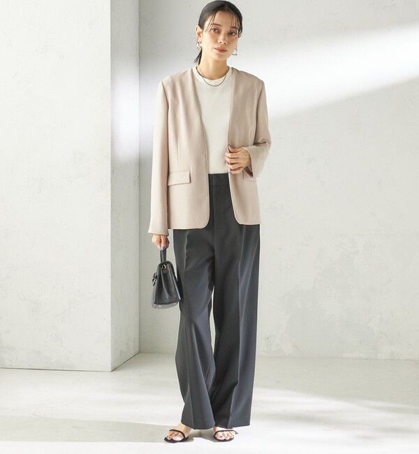 SHIPS for women「〈接触冷感 / UVカット〉Refinel カラーレス ジャケット（セレモニー対応可）」|ノーカラージャケット|