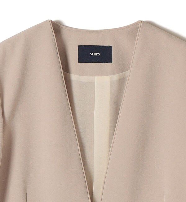 SHIPS for women「〈接触冷感 / UVカット〉Refinel カラーレス ジャケット（セレモニー対応可）」|ノーカラージャケット|