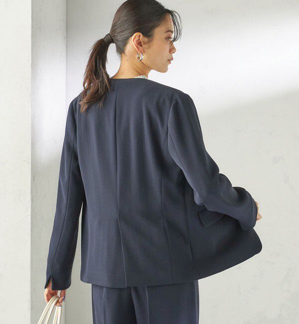 SHIPS for women「〈接触冷感 / UVカット〉Refinel カラーレス ジャケット（セレモニー対応可）」|ノーカラージャケット|