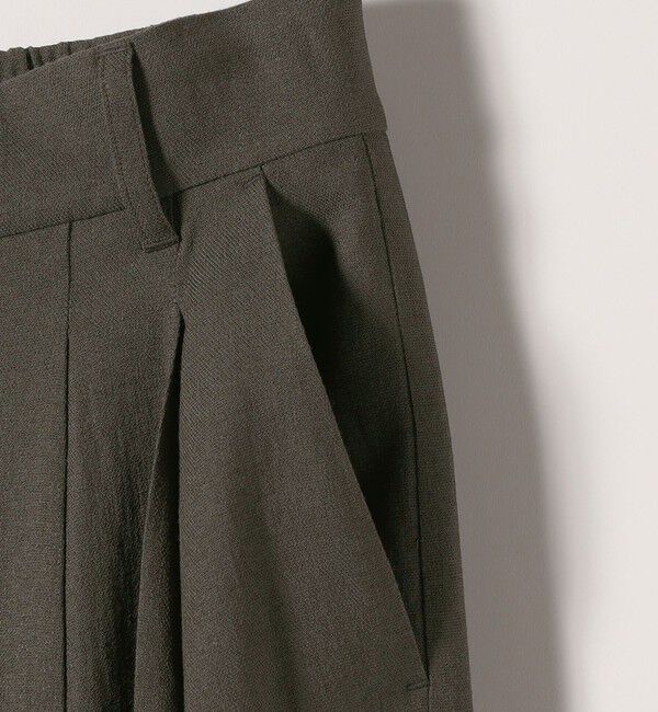 SHIPS any「《予約》SHIPS any:〈洗濯機可能〉リネンミックス 2タック テーパード パンツ」|その他|