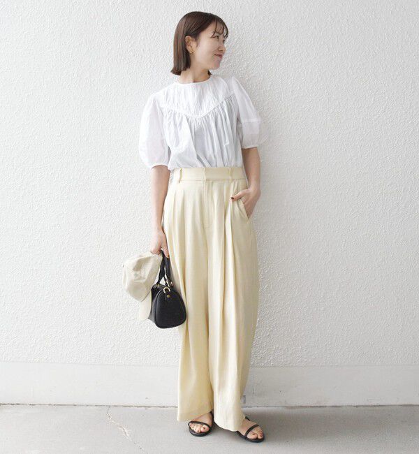 SHIPS any「《予約》SHIPS any:〈洗濯機可能〉リネンミックス 2タック テーパード パンツ」|その他|