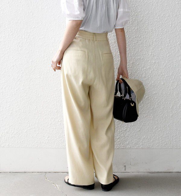 SHIPS any「《予約》SHIPS any:〈洗濯機可能〉リネンミックス 2タック テーパード パンツ」|その他|