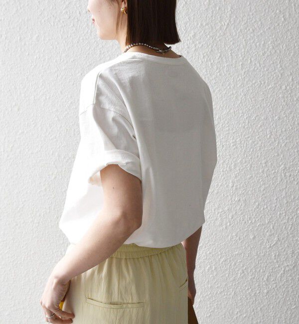 SHIPS any「《予約》【SHIPS any別注】La Hutte:〈洗濯機可能〉デザイン ロゴ プリント TEE 26SS」|Tシャツ・カットソー|