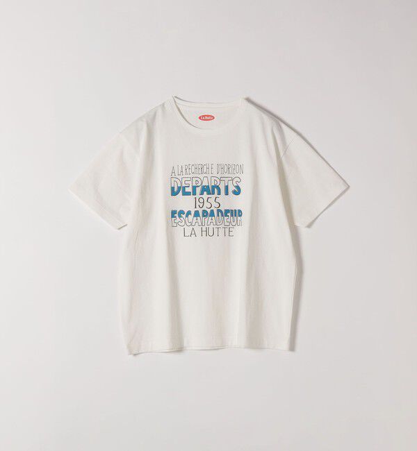 SHIPS any「《予約》【SHIPS any別注】La Hutte:〈洗濯機可能〉デザイン ロゴ プリント TEE 26SS」|Tシャツ・カットソー|