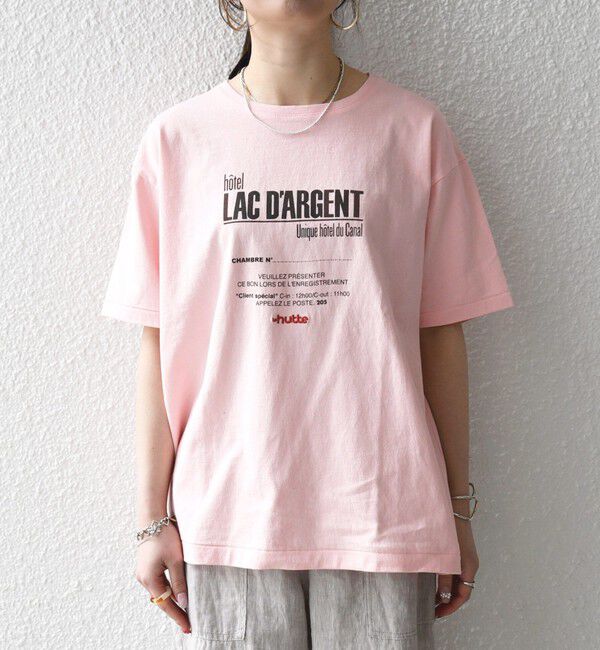 SHIPS any「《予約》【SHIPS any別注】La Hutte:〈洗濯機可能〉デザイン ロゴ プリント TEE 26SS」|Tシャツ・カットソー|