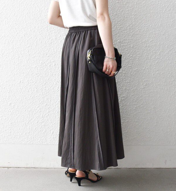 SHIPS any「《予約》SHIPS any:〈洗濯機可能〉ツイル アウト シーム イージー ギャザー スカート」|スカート|