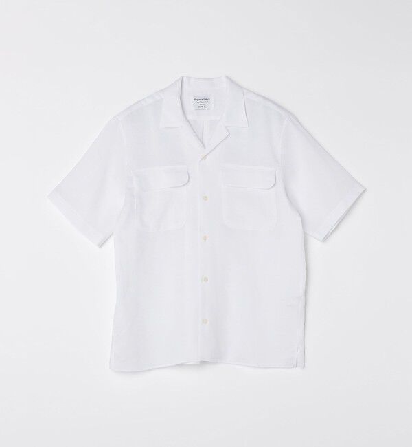 SHIPS Colors 「SHIPS Colors:ラミー 100% オープンカラー ショートスリーブ シャツ」|シャツ・ブラウス|