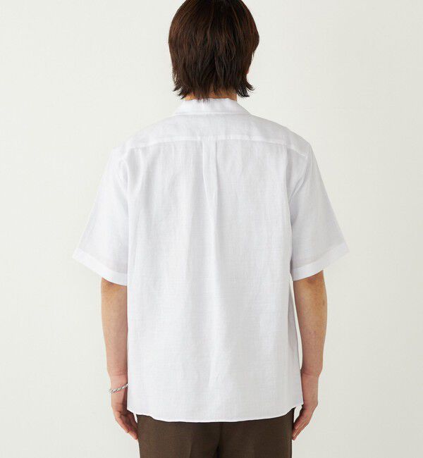 SHIPS Colors 「SHIPS Colors:ラミー 100% オープンカラー ショートスリーブ シャツ」|シャツ・ブラウス|