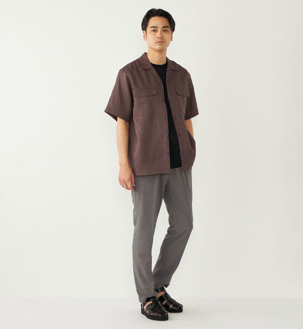 SHIPS Colors 「SHIPS Colors:ラミー 100% オープンカラー ショートスリーブ シャツ」|シャツ・ブラウス|