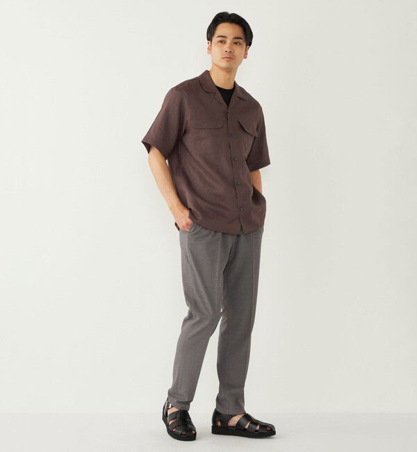 SHIPS Colors 「SHIPS Colors:ラミー 100% オープンカラー ショートスリーブ シャツ」|シャツ・ブラウス|