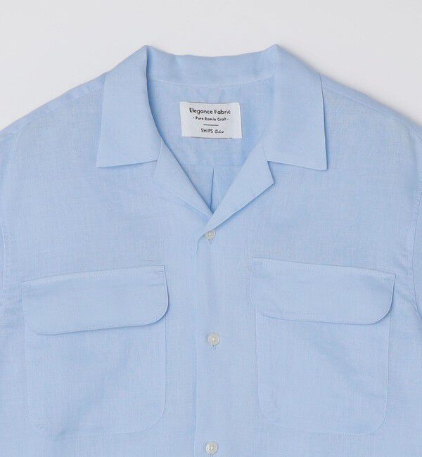 SHIPS Colors 「SHIPS Colors:ラミー 100% オープンカラー ショートスリーブ シャツ」|シャツ・ブラウス|