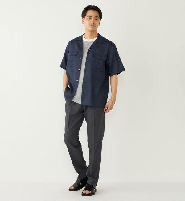 SHIPS Colors 「SHIPS Colors:ラミー 100% オープンカラー ショートスリーブ シャツ」|シャツ・ブラウス|