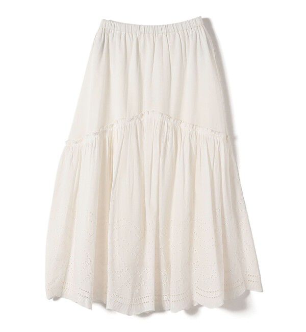 SHIPS Colors 「SHIPS Colors:〈手洗い可能〉スカラップ レース スカート」|フレア|