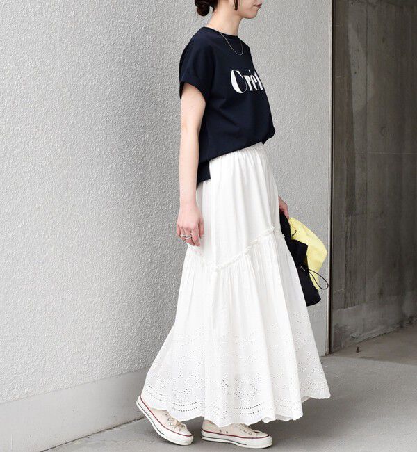 SHIPS Colors 「SHIPS Colors:〈手洗い可能〉スカラップ レース スカート」|フレア|