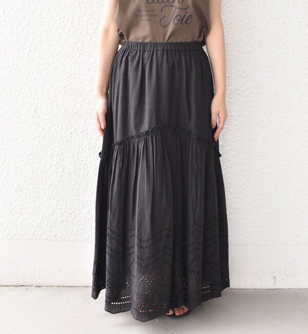 SHIPS Colors 「SHIPS Colors:〈手洗い可能〉スカラップ レース スカート」|フレア|