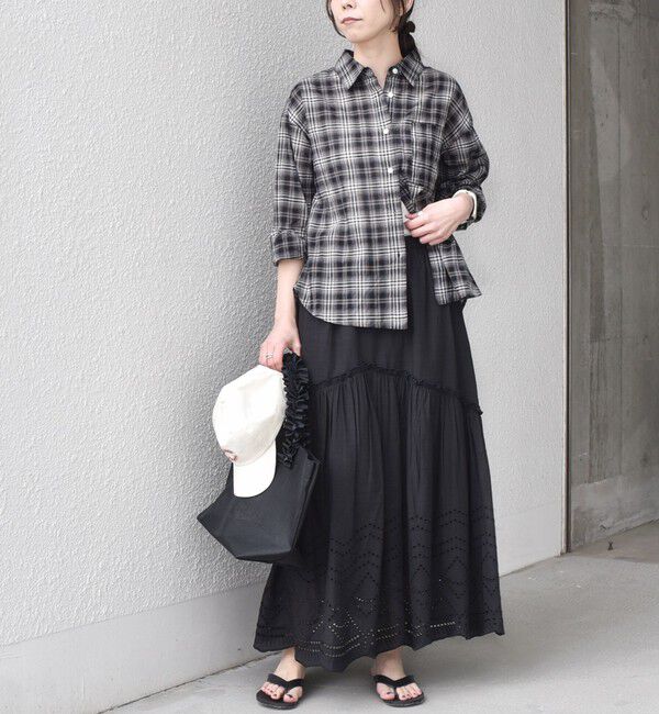 SHIPS Colors 「SHIPS Colors:〈手洗い可能〉スカラップ レース スカート」|フレア|