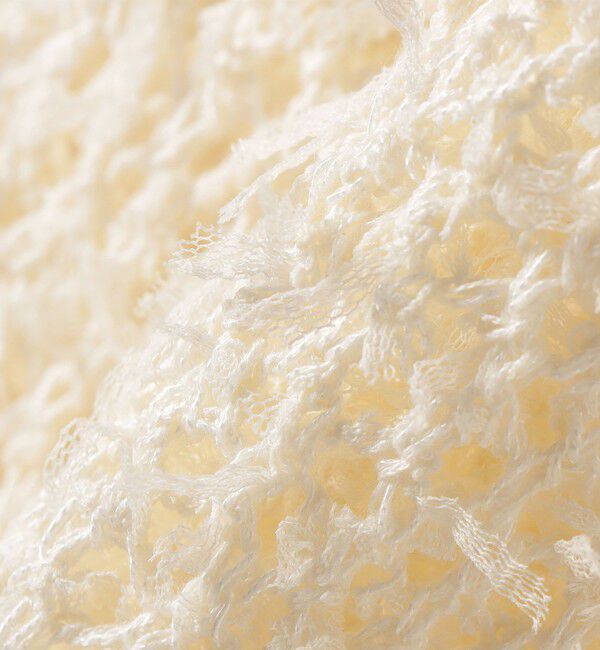 SHIPS Colors 「SHIPS Colors:〈手洗い可能〉チュールヤーン ミックス ショートスリーブ ニット」|ニット・セーター|