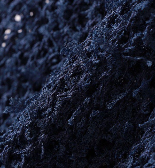 SHIPS Colors 「SHIPS Colors:〈手洗い可能〉チュールヤーン ミックス ショートスリーブ ニット」|ニット・セーター|