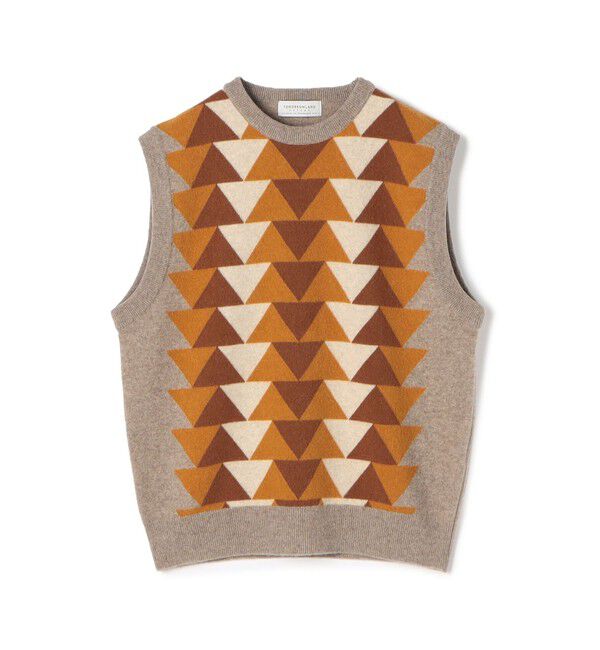 TOMORROWLAND MENS「TOMORROWLAND tricot ラムウール クルーネックニットベスト」|ニット・セーター|44 ベージュ系