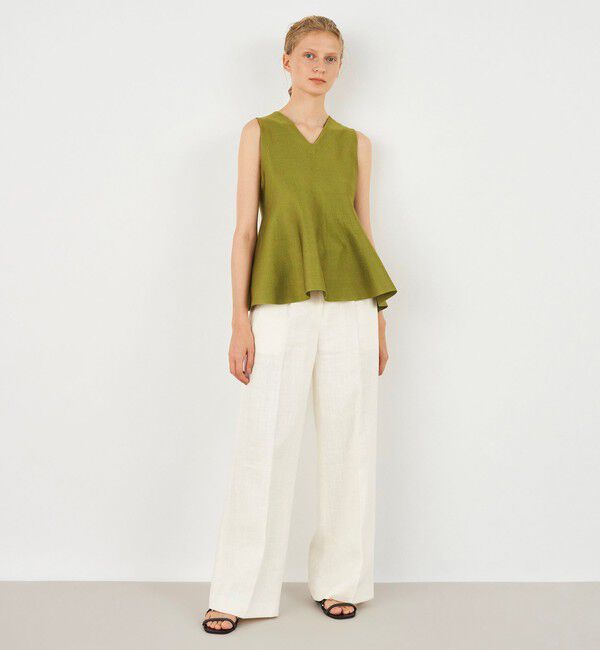 DES PRES「ブライトヤーンミラノリブ ペプラムプルオーバー」|ニット・セーター|