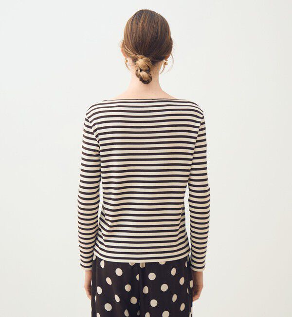 TOMORROWLAND collection「コットンフライスボーダー ロングスリーブプルオーバー」|Tシャツ・カットソー|