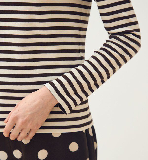 TOMORROWLAND collection「コットンフライスボーダー ロングスリーブプルオーバー」|Tシャツ・カットソー|