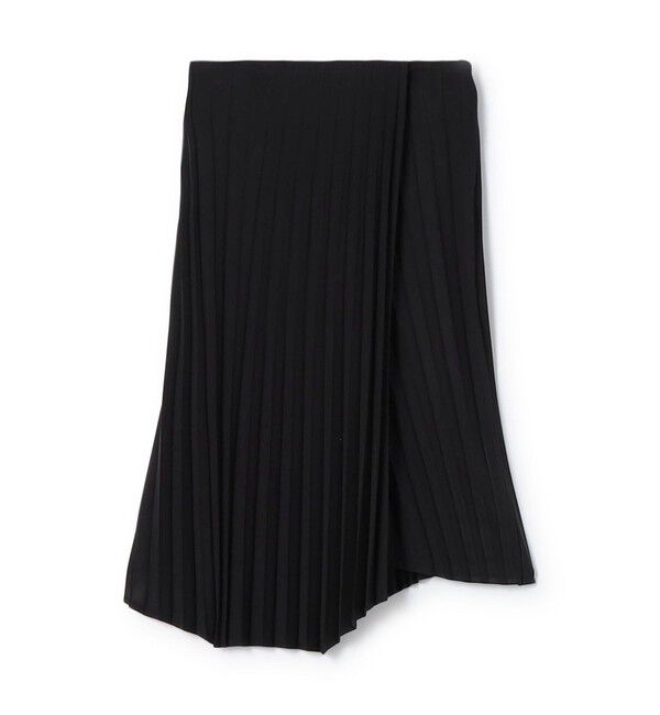 DES PRES「ハイツイストギャバジン イレギュラーヘムプリーツスカート」|スカート|17 チャコールグレー