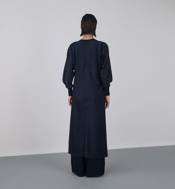 DES PRES「サテンジョーゼット クルーネックワンピース」|ワンピース|