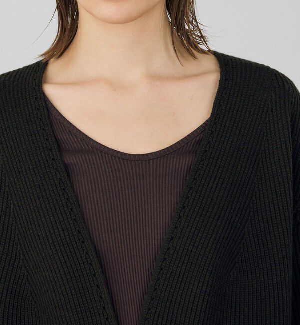 DES PRES「セミウーステッドウール キルトピン付きカーディガン」|カーディガン|