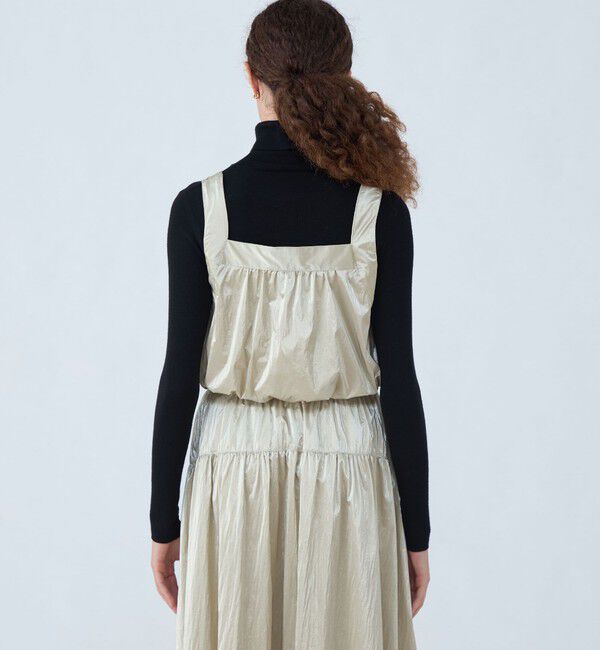 Ballsey「シャイニーコーティング ギャザータンクトップブラウス」|その他|