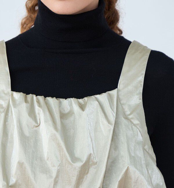 Ballsey「シャイニーコーティング ギャザータンクトップブラウス」|その他|