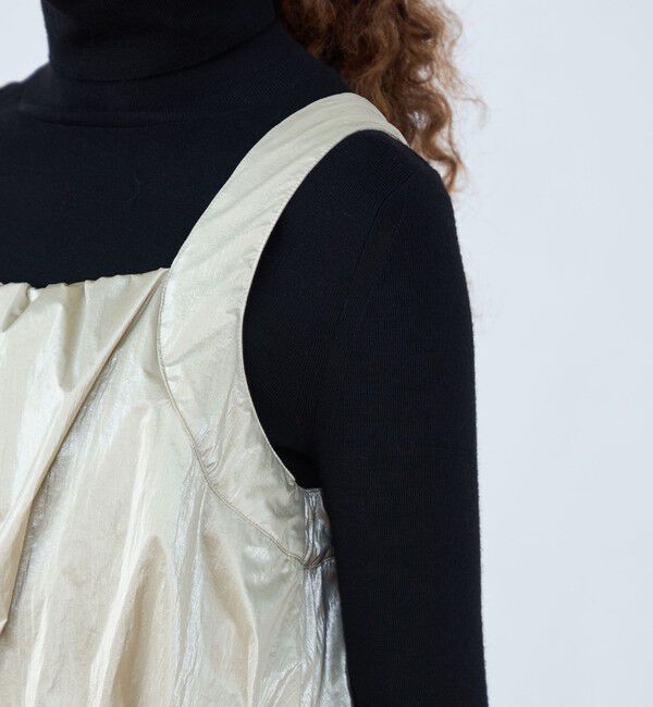 Ballsey「シャイニーコーティング ギャザータンクトップブラウス」|その他|