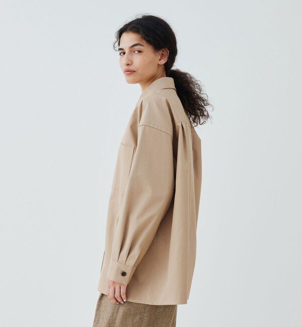 GALERIE VIE「ドライコットンギャバジン オーバーシャツブルゾン」|ブルゾン・スタジャン|